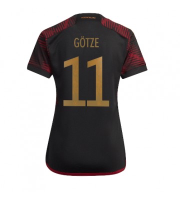 Tyskland Mario Gotze #11 Bortatröja Kvinnor VM 2022 Kortärmad